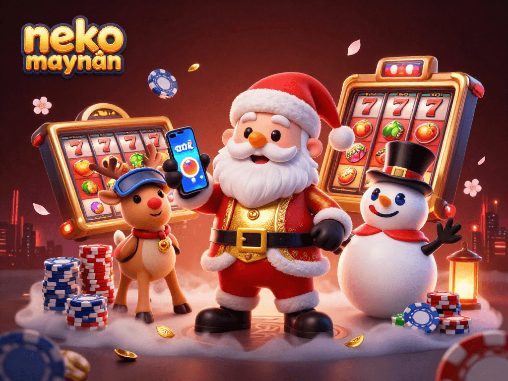 Spin the reels in Neko May Mắn with attractions like Jackpots and festive characters.
