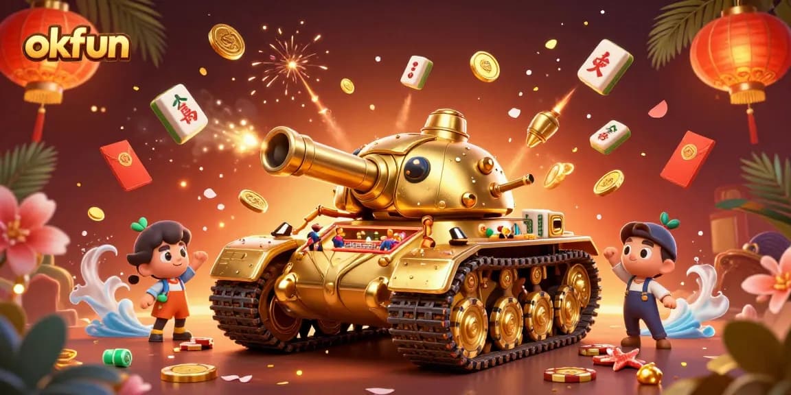 Experience thrilling gameplay at okfun with the exciting atmosphere of a miniature casino inside a golden beetle tank.