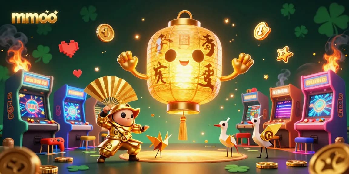 Experience the thrill of gaming at mmoo's vibrant casino with exhilarating action and glowing elements.