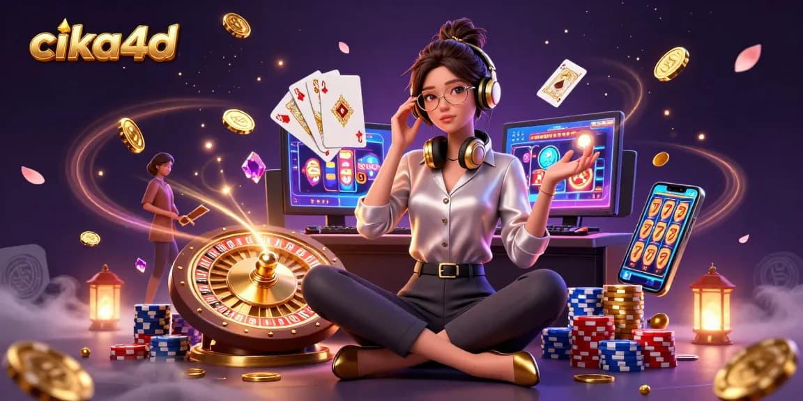 Experience thrilling slots with CIKA4D at a vibrant casino gaming setup.