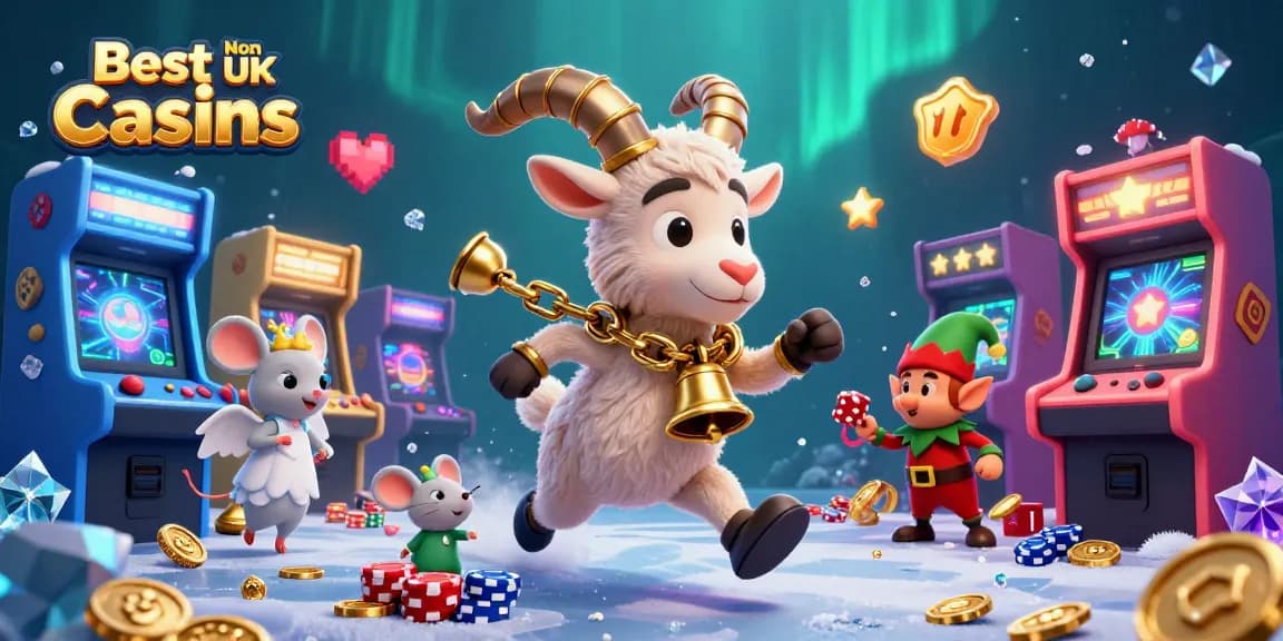 Experience the excitement of Best Non UK Casinos with unique characters in a vibrant, dynamic scene.