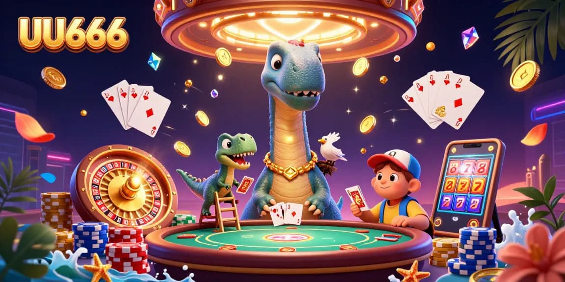 Engage in thrilling card games at UU666 with dynamic imagery of an interactive casino scene.