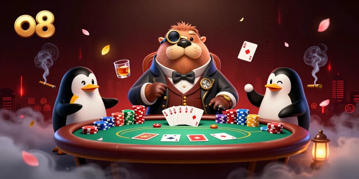 Experience thrilling gameplay with the jolly walrus at o8's vibrant underwater poker scene.