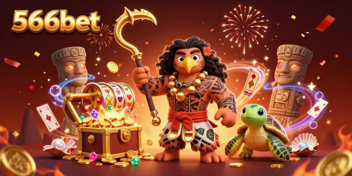Experience thrilling action with 566bet in a vibrant 3D casino scene featuring exciting game elements.
