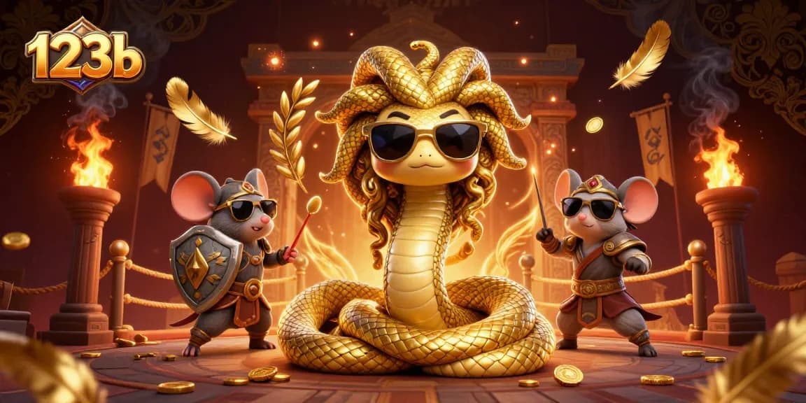 Engage with spirited action at 123b, where golden gaming riches await in an intricate casino scene.
