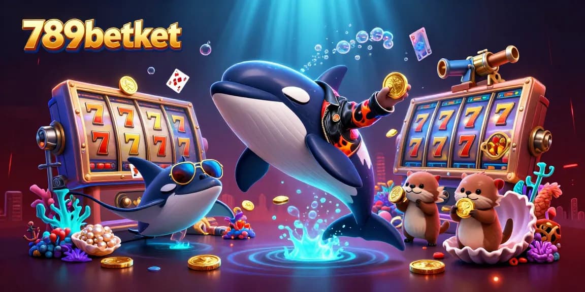 Experience 789betket's thrilling casino adventure with exciting slot elements and vibrant characters.