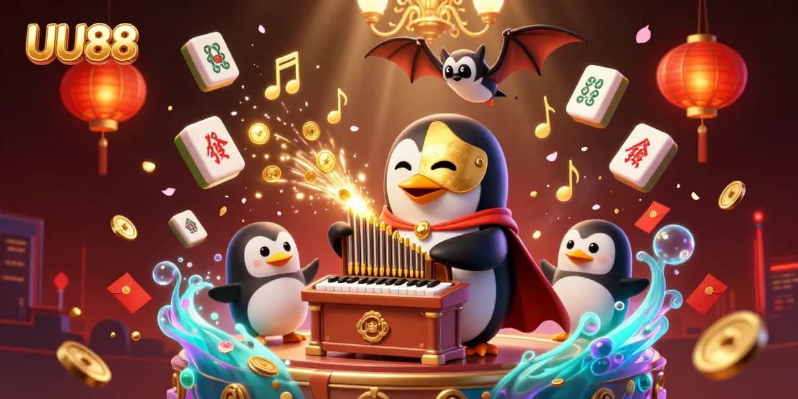 Experience winning moments at UU88 with vibrant 3D casino illustration of lively games.