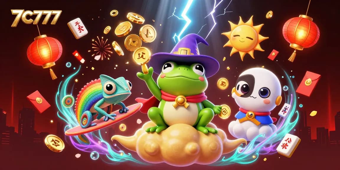 Engage with 7C777's vibrant casino world, featuring dynamic characters and stunning visuals.