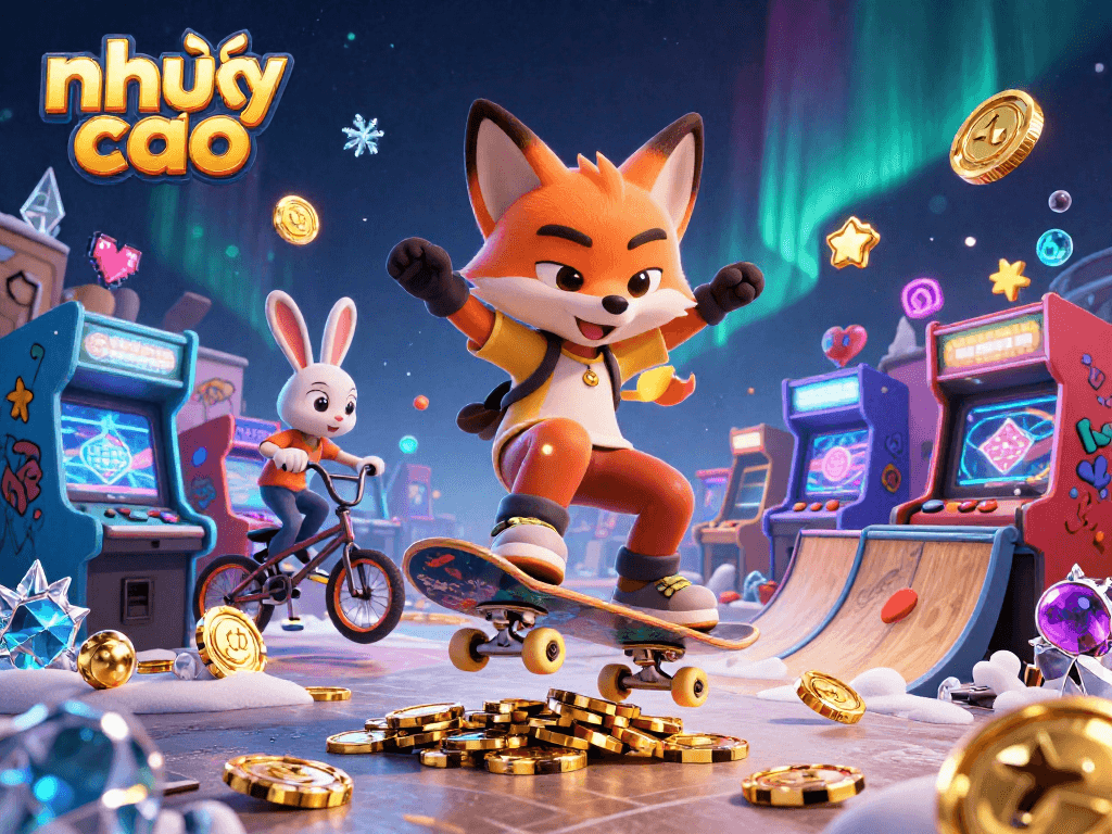 Experience winning moments in nhảy cao with dynamic casino characters and arcade elements.