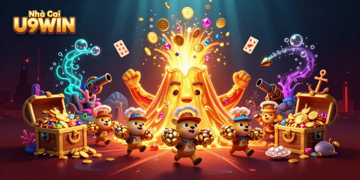 Experience the thrill of Nhà cái U9WIN with vibrant treasure and games in this dynamic scene.