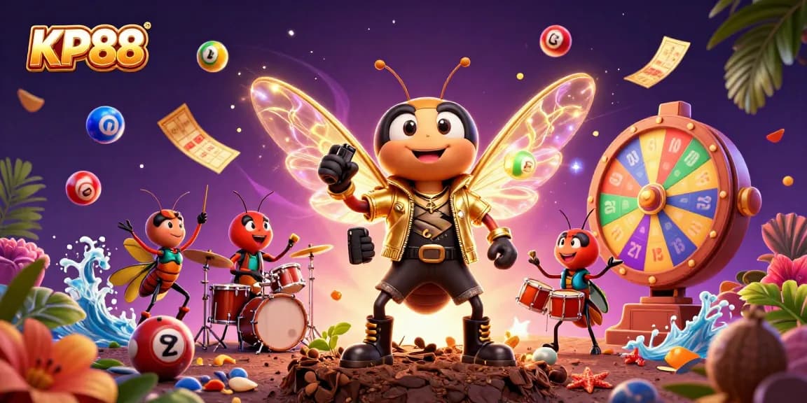 Engage in KP88: Experience an exhilarating 3D casino adventure with vibrant lottery and gaming elements.