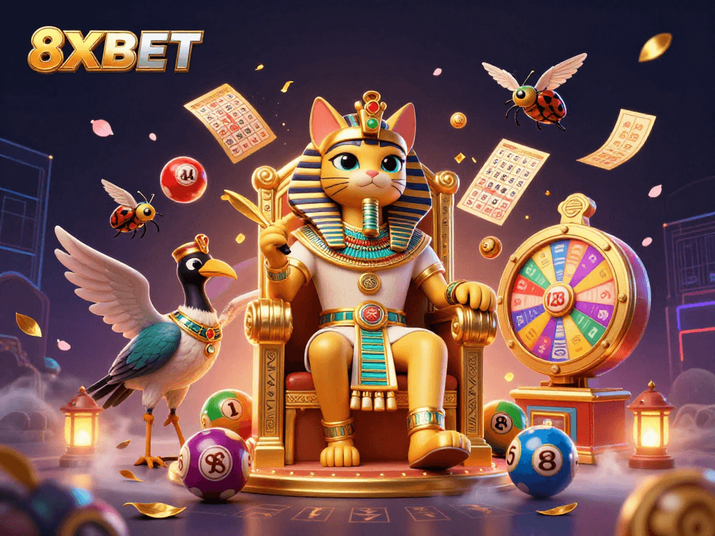 Engage in exhilarating experiences with 8XBET, featuring exciting lottery elements and vibrant treasure visuals.