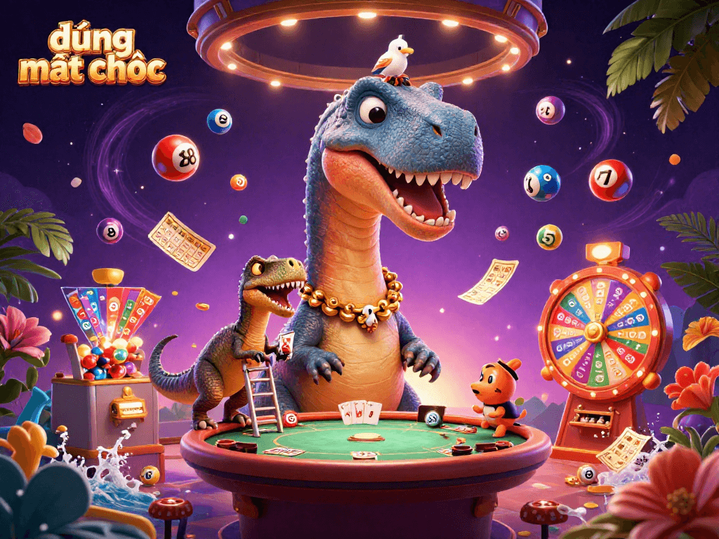 Engage with the exciting world of đường mạt chược featuring a lively scene with dynamic casino characters and elements.
