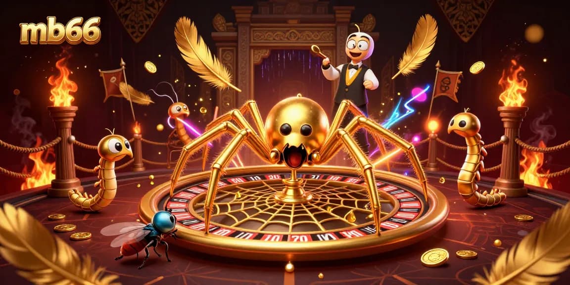 Place bets confidently with mb66 at a thrilling golden roulette web casino illustration.