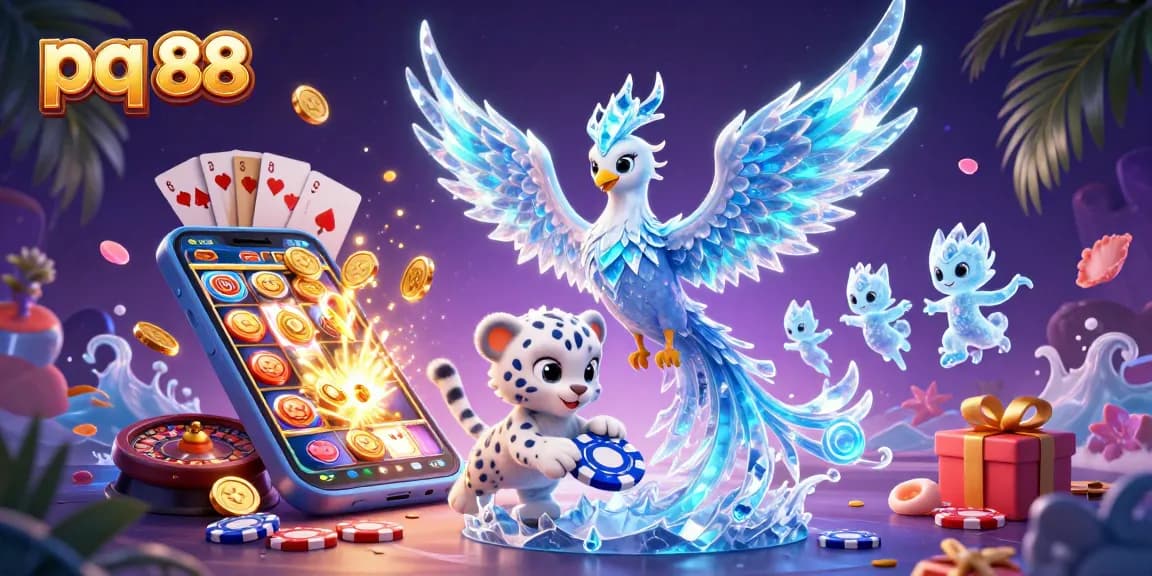 Engage with exciting gameplay at pq 88 featuring a vibrant 3D illustration of characters amidst rich casino elements.