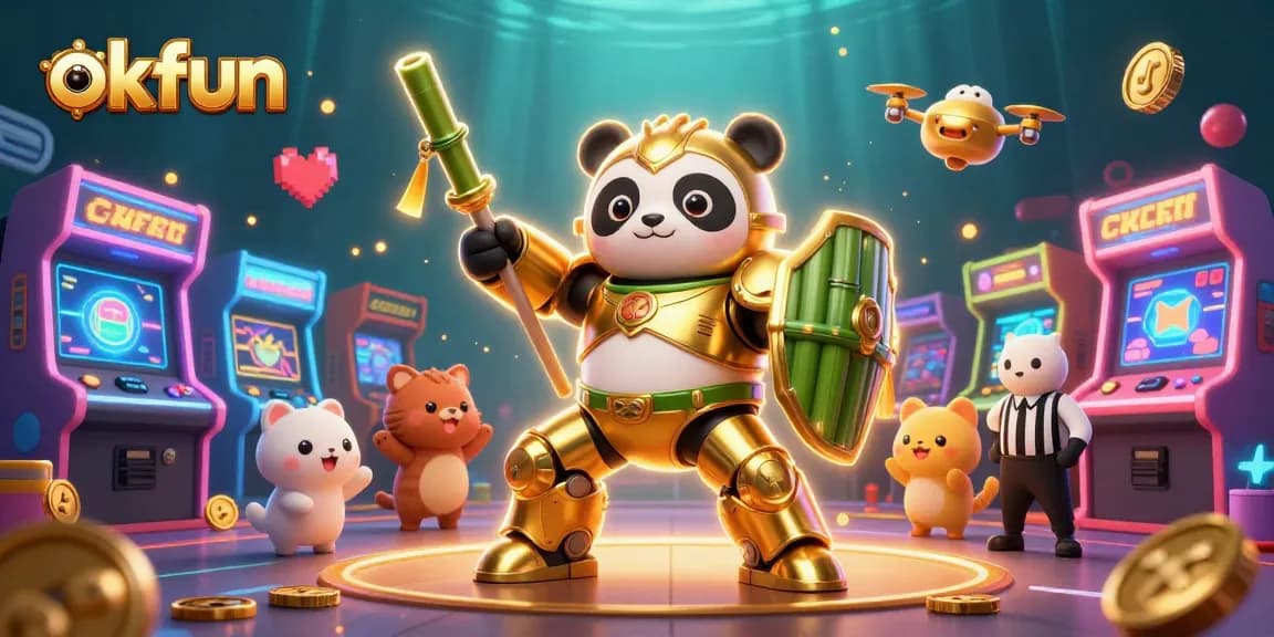 Experience thrilling adventures at okfun with a dynamic casino scene featuring colorful gaming elements.