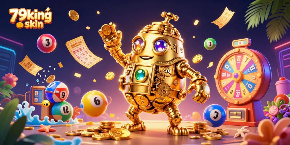 Experience the excitement of 79king skin with a vibrant illustration showcasing thrilling casino elements.