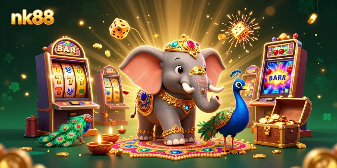 Spin the reels and enjoy vibrant jackpots with nk88, featuring an exciting casino scene bursting with energy.