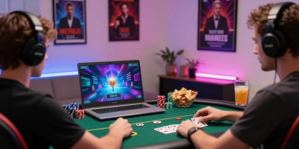 Exciting online poker gameplay at home featuring dewapoker online with chips and cards