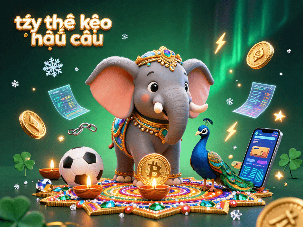 Visualize tỷ lệ kèo nhà cái: A lively sports betting scene with vibrant characters and dynamic gaming elements.