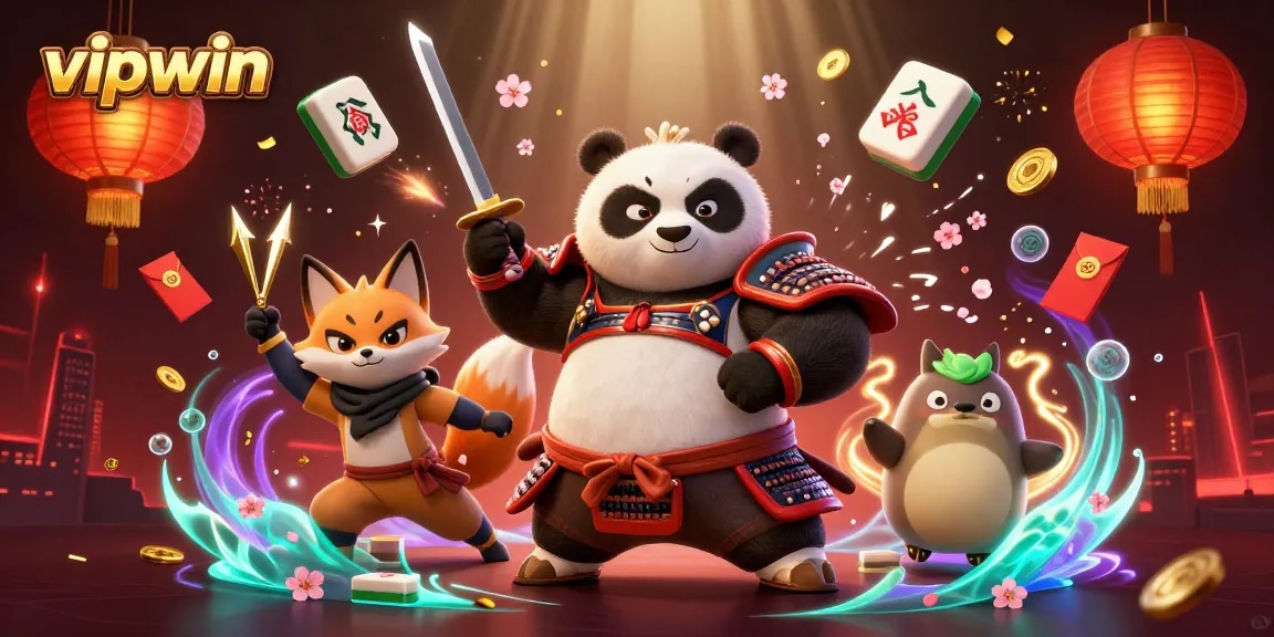 Experience the thrilling world of vipwin in this vibrant 3D scene featuring dynamic characters and casino elements.