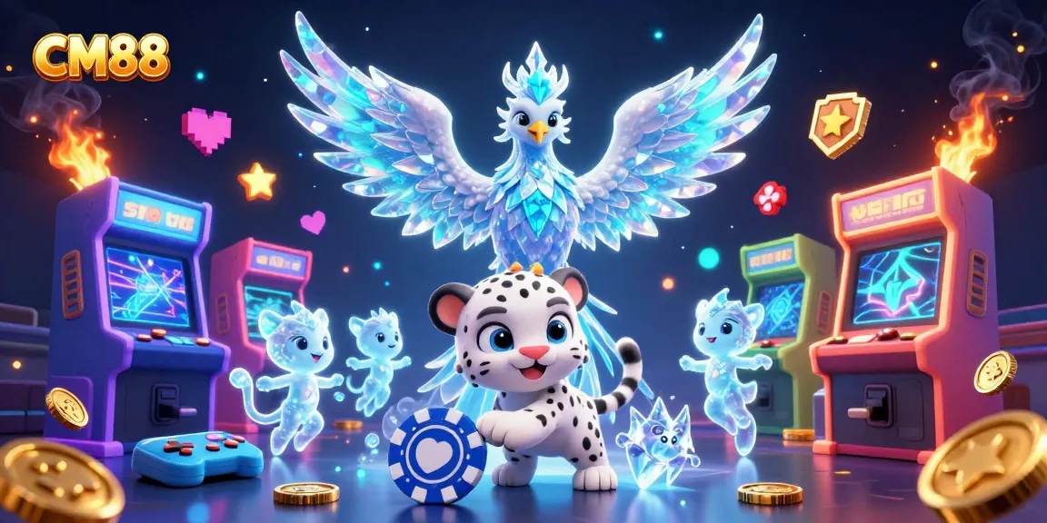 Experience thrilling play at CM88 with a phoenix, a snow leopard cub, and glowing sprites