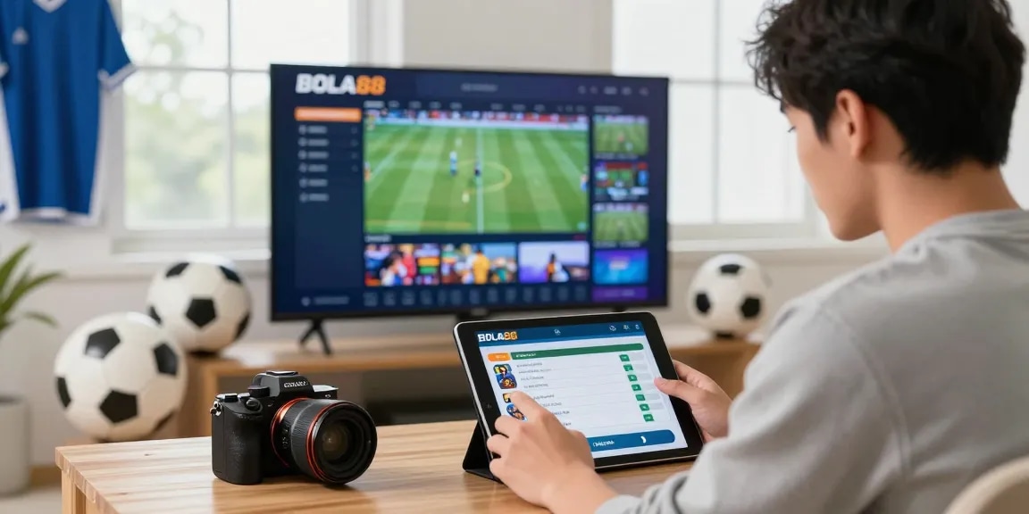 BOLA88 sports betting interface with user engaged in live betting.