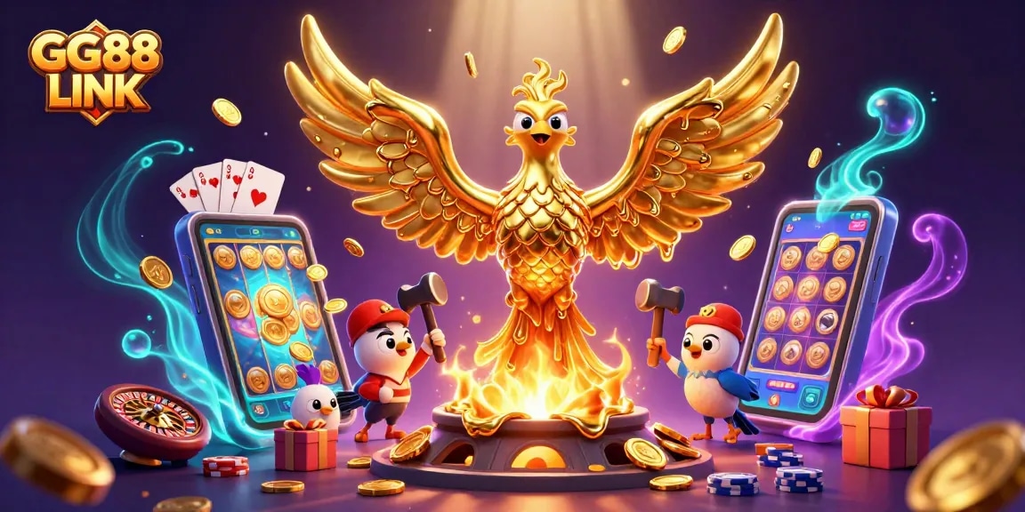 Experience thrilling gameplay with GG88 LINK, featuring a molten phoenix and dynamic betting elements.
