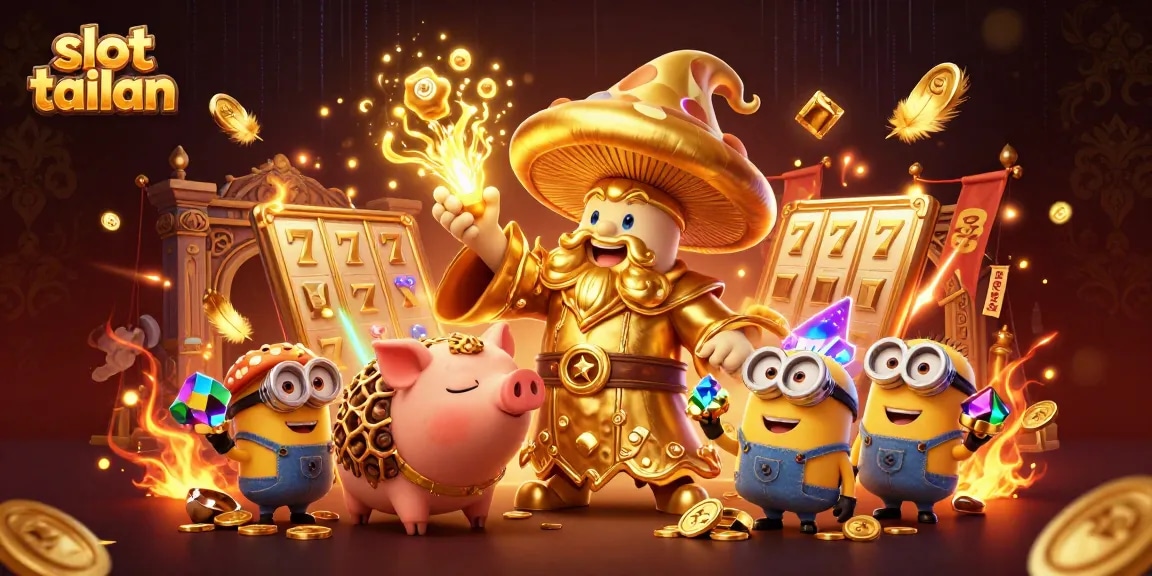 Engage with slot tailan games featuring golden wizard magic, pig treasure hunting, and rich slot reels.