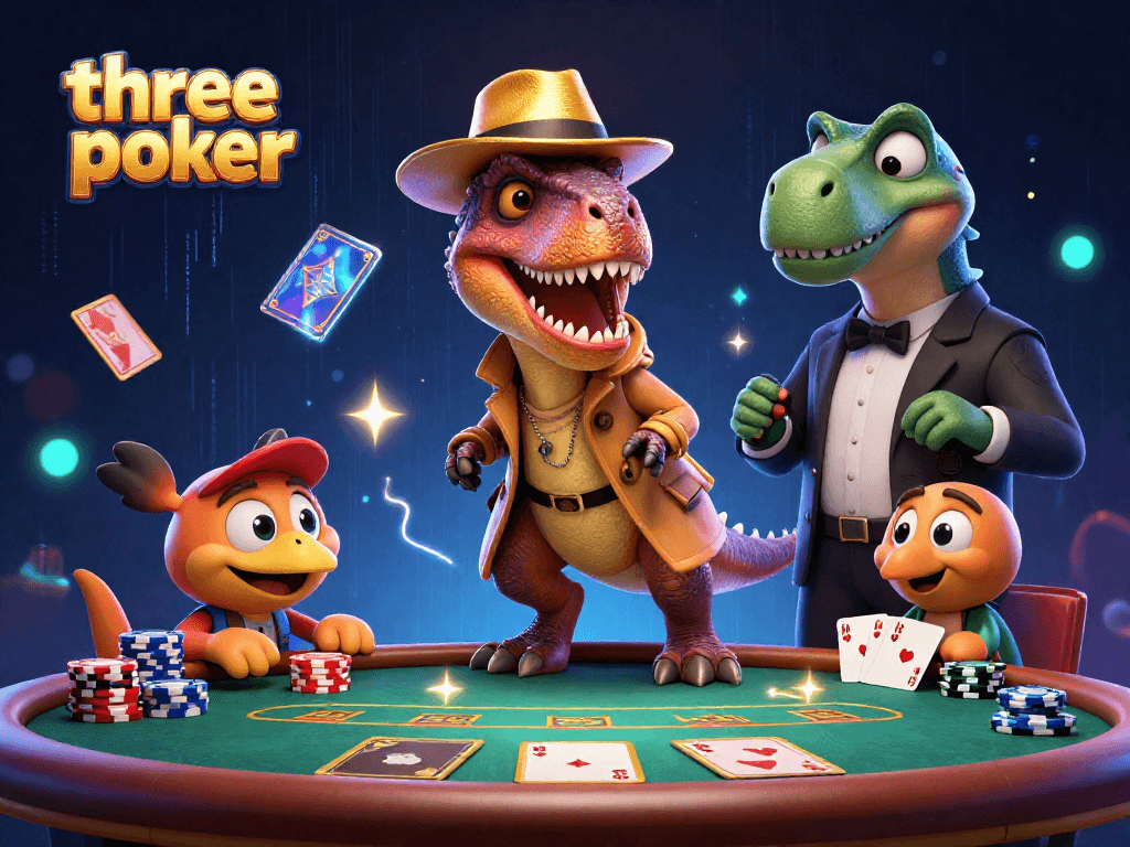 Engage in three card poker action with a velociraptor card counter and a suspicious stegosaurus pit boss.