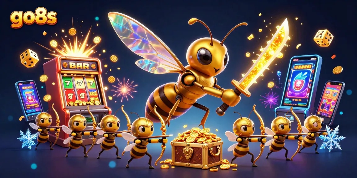 Engage with exciting jackpots at go8s featuring dynamic slot machines, golden coins, and captivating gaming action.