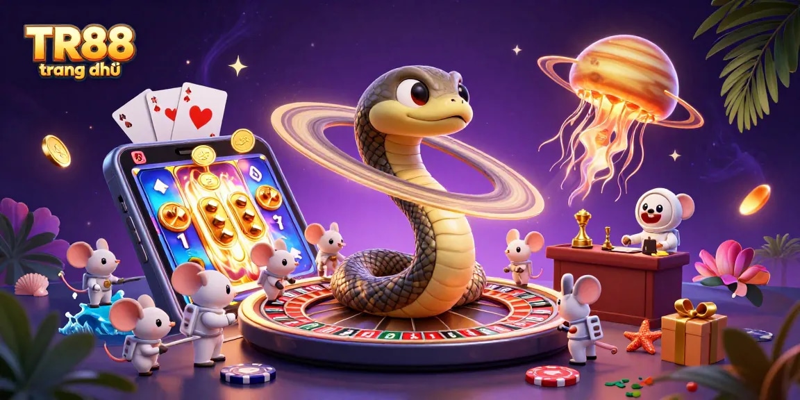Engage in excitement with TR88 trang chủ featuring games, cosmic dealer and betting mice.