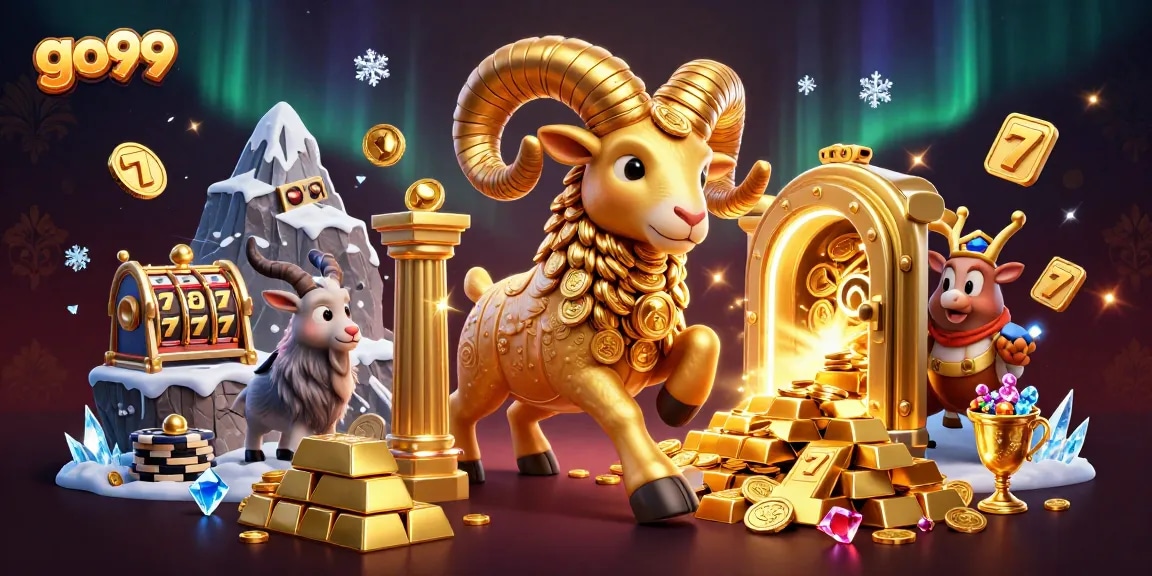 Engage in thrilling go99 slot games featuring a golden ram charging through treasure