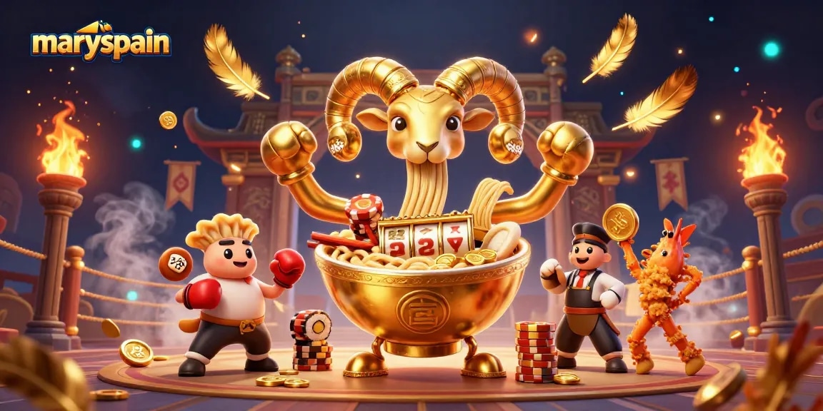 Spin and win with maryspain's vibrant slots experience featuring dynamic characters and festive casino elements.