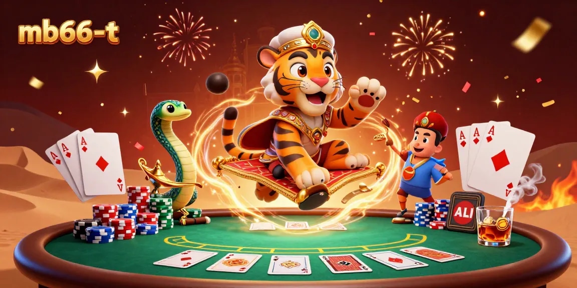 Experience thrilling moments with mb66-t's vibrant casino adventure illustration featuring iconic gaming elements.