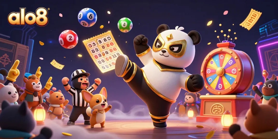 Experience the excitement with alo8 as the panda wrestler kicks in a dynamic online gaming scene.