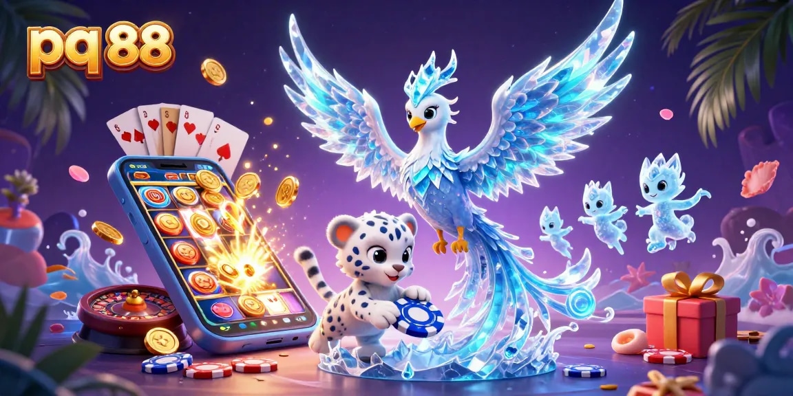 Engage with exciting gameplay at pq 88 featuring a vibrant 3D illustration of characters amidst rich casino elements.