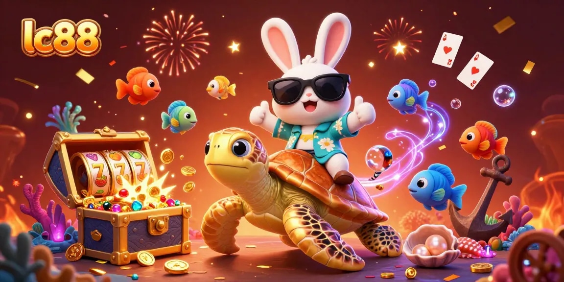 Join the fun with lc88 and the lucky rabbit in a colorful casino adventure