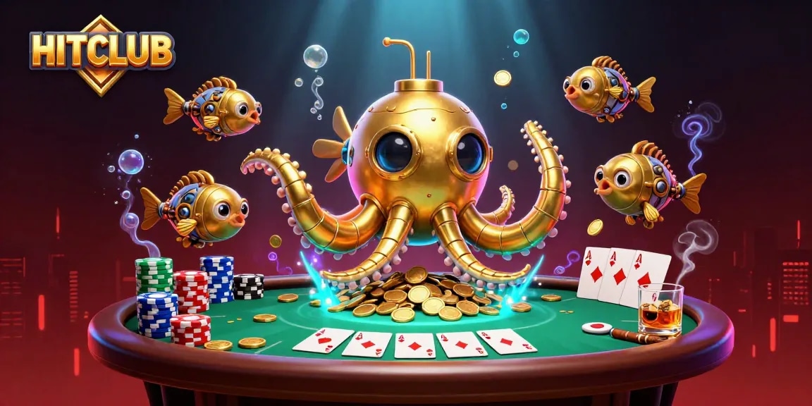 Experience the thrill of HITCLUB as the golden kraken submarine sinks into a sea of winnings!
