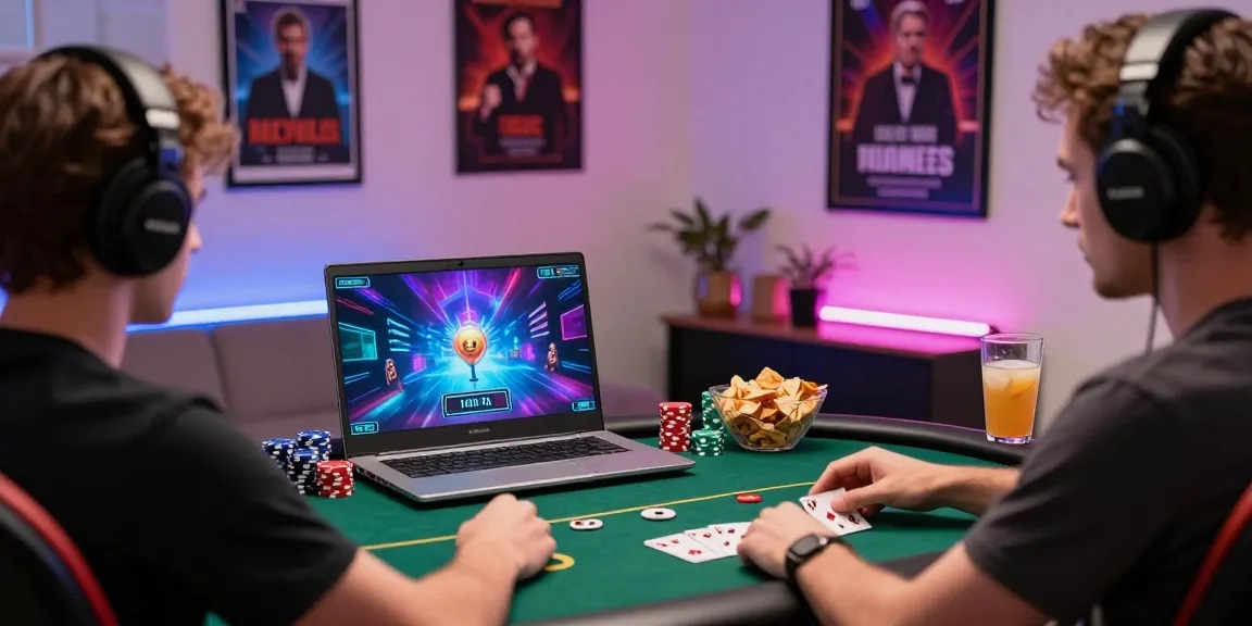 Exciting online poker gameplay at home featuring dewapoker online with chips and cards