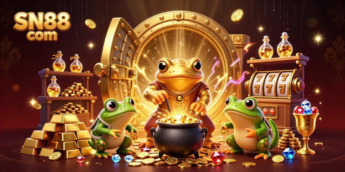 Experience the thrills of SN88 com as the golden salamander alchemist transforms base metals in a vibrant casino scene.