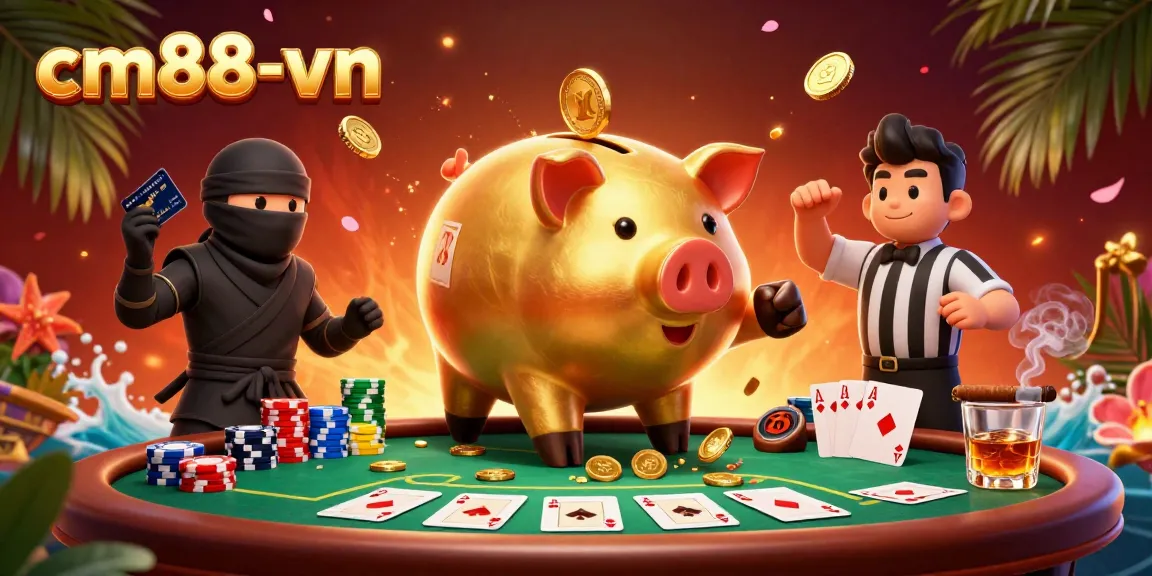 Experience gaming fun with the cm88-vn casino's vibrant 3D characters and vibrant atmosphere.