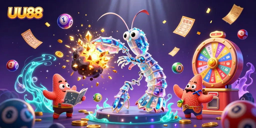 Engage with UU88 and win big with vibrant casino elements exploding in a thrilling scene.