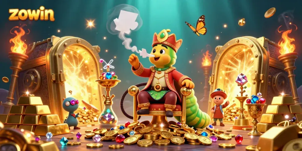 Zowin players experience epic jackpots with vibrant casino adventures among riches and treasures.
