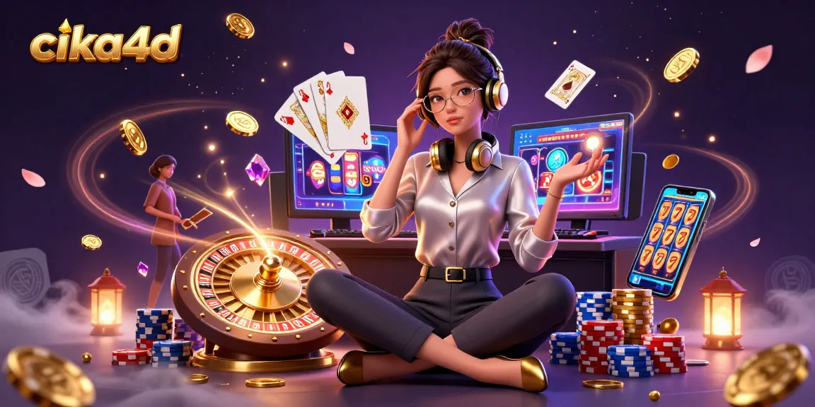 Experience thrilling slots with CIKA4D at a vibrant casino gaming setup.