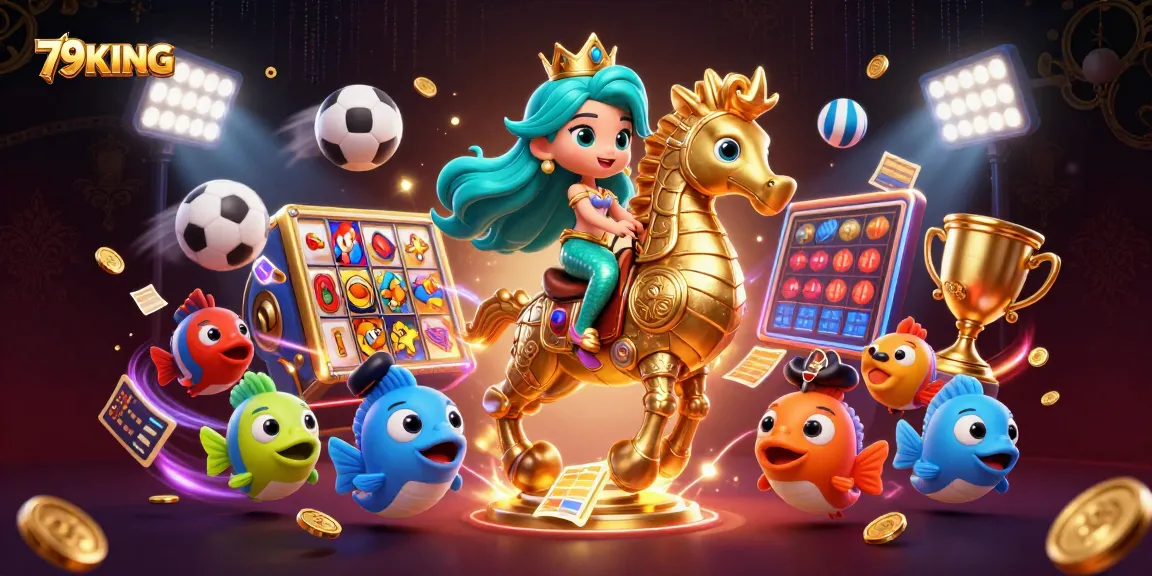 Experience thrilling gameplay with 79KING's vibrant casino scene featuring exciting jackpot elements and dynamic characters.