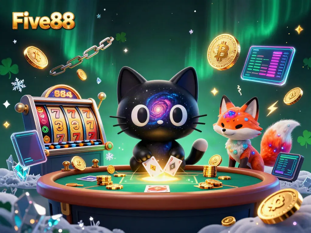 Experience thrilling slots at Five88 with vibrant characters and cosmic casino action.