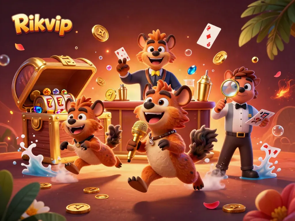 Experience the vibrant excitement of Rikvip as hyenas bring a dynamic casino atmosphere to life.
