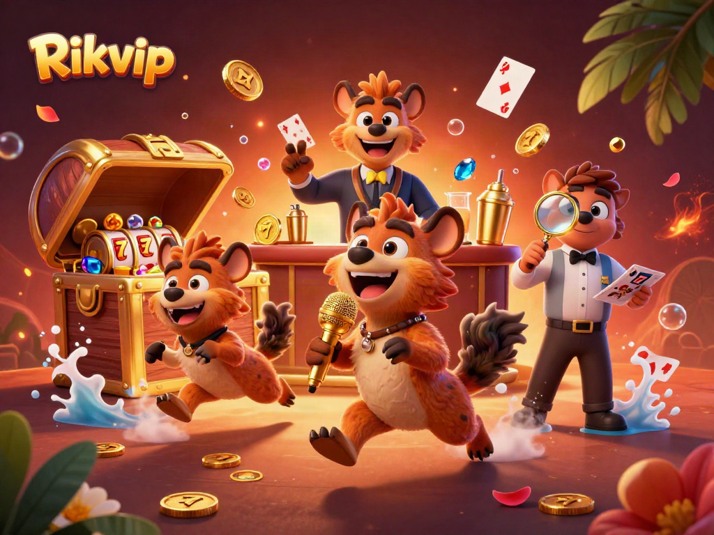 Experience the vibrant excitement of Rikvip as hyenas bring a dynamic casino atmosphere to life.