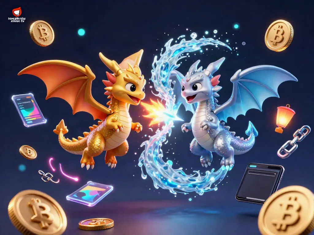 Experience bóng đá trực tuyến xoilac tv with vibrant dragons, crypto coins, and gaming elements in action.